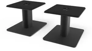 Kanto SP6HD Desktop Speaker Stands for Medium/Large Bookshelf Speakers & Mid-Size/Full-Size 4-7 Studio Monitors | 6" Tall | Black | Pair