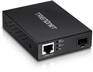 TRENDnet Gigabit Poe Pd SFP Fiber Media Converter, Poe Powered 100/1000Base-T to SFP Fiber Media Converter, Compact Design, TFC-PGSFP
