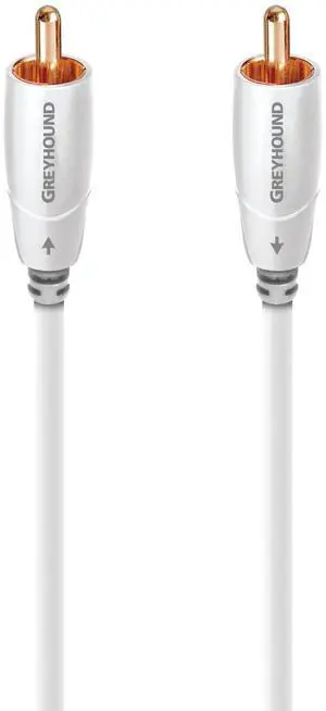AudioQuest Greyhound Subwoofer RCA Cable - 3m, White (GHOUND03)