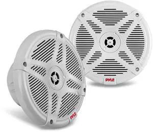 Pyle 6.5 Inch Marine Speakers - Coaxial 2-Way Waterproof Component Speaker Pair | Audio Stereo Sound System with Wireless RF Streaming Support | 6.5" in, 600 Watt PLMRF65SW