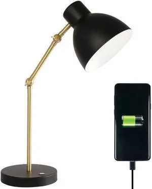 OttLite Adapt LED Desk Lamp with USB Port - Office, Bedroom, Crafts, Reading