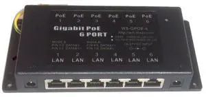 PoE Texas GPOE-6AB | 6-Port Gigabit Poe Injector for 802.3af or 24 Volt Passive Devices | Power Supplies Available Seperately