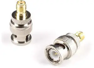 THE CIMPLE CO Gold SMA Female to BNC Male Adapter - 25 Pack Coupler - Male to Female Coaxial (RF) Connector, Compatible with RF, SDI, HD-SDI, CCTGV, Camera