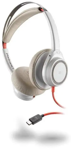 Plantronics Headset - on-Ear - Wired - Active Noise canceling - USB-C - White