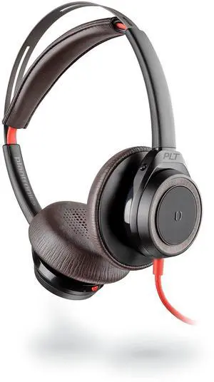 Poly (Plantronics + Polycom) Blackwire 7225 Wired USB-A Headset (Plantronics) - Black - Dual-Ear (Stereo) Computer Headset - Connect to PC/Mac via USB-A - Active Noise Canceling