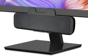 Cyber Acoustics USB & Bluetooth Speaker Bar (CA-2890BT)  USB Powered Speaker with Speakerphone for PC and Bluetooth to Simultaneously Connect to Smartphones, Clamps to Monitor, Convenient Controls