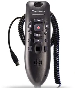 Nuance PowerMic III Microphone for Dragon, Coiled Cord (extends to 17 Ft), Dictate Documents and Control your PC  all by Voice, [PC Disc]