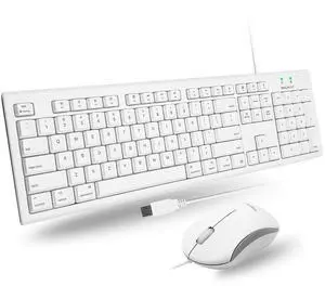 Macally Full Size USB Keyboard and Optical USB Mouse Combo for Mac