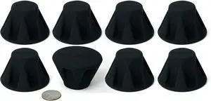 Speaker Isolation Feet  8-Pack 1.5" Bigfoot Rubber Pads by Hudson Hi-Fi  Non-Adhesive, Anti-Vibration Feet for Turntables, Subwoofers, Amplifiers  50 Duro, Non-Skid Audio Bumpers
