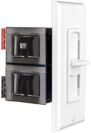 OSD 300W in Wall Volume Control Impedance Matching for Home Speakers, Slider White VMS300