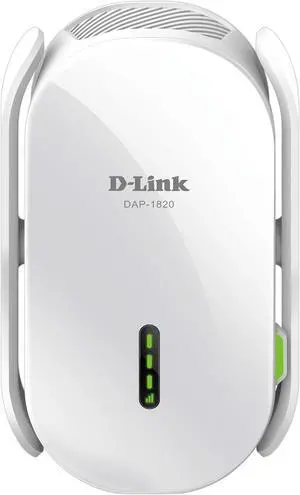 D-Link WiFi Range Extender, AC2000 Mesh Plug In Wall Signal Booster, Cover up to 2600 sq.ft. Dual Band Wireless Repeater Access Point for Smart Home (DAP-1820-US)