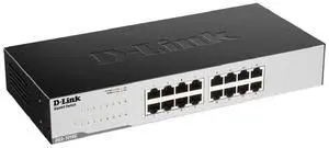 D-Link Ethernet Switch, 16 Port Gigabit Unmanaged Network Internet Hub Desktop Rackmount, Plug N Play (DGS-1016C)