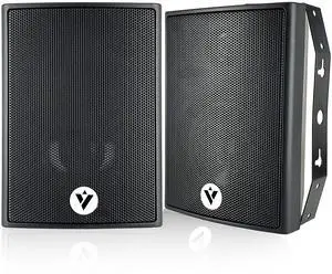 VOYZ 2-Way Wall Mounted Speakers for Indoor and Outdoor Fun - High Performance 100-Watt Loudspeakers with 4" Polypropylene Cone Woofer for Sleek Sound - Ideal Wired Speakers for Outdoor & Home Theater