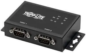 Tripp Lite 2 Port USB to Serial Adapter, RS-422/RS-485, FTDI with COM Retention, USB-B to DB9 F/M (U208-002-IND)
