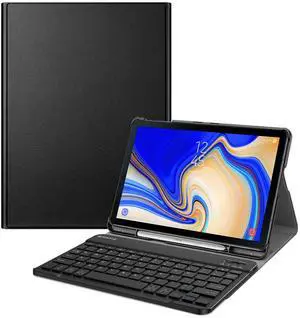 Fintie Keyboard Case for Samsung Galaxy Tab S4 10.5 2018 Model SM-T830/T835/T837, Slim Shell Lightweight Stand Cover with Detachable Wireless Bluetooth Keyboard, Black