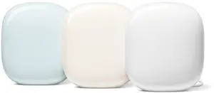 Google Nest WiFi Pro - 6E - Reliable Wi-Fi System with Fast Speed and Whole Home Coverage - Mesh Wi-Fi Router - 3 Pack - Snow, Linen, Fog