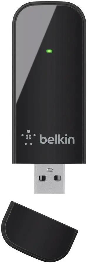 Belkin N600 DB F9L1101 Wireless Dual-Band USB Adapter, Up to 300Mbps Speed (Black)