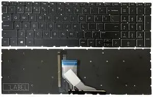 GinTai Laptops Keyboard Backlit US Replacement for HP Pavilion Gaming 15-DK 15-EC 15T-DK 15-CR 15-CS PK1328B3A09