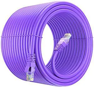 Maximm Cat 6 Ethernet Cable 250 Ft, 100% Pure Copper, Cat6 Cable LAN Cable, Internet Cable, Patch Cable and Network Cable - UTP (Purple) 250 Feet