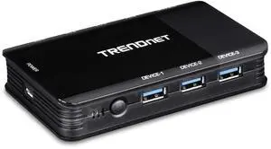 TRENDnet 4 Computer 4-Port USB 3.1 Sharing Switch, TK-U404, Flash Drive Sharing, Scanners, Printers, Mouse, Keyboard, Windows & Mac Compatible