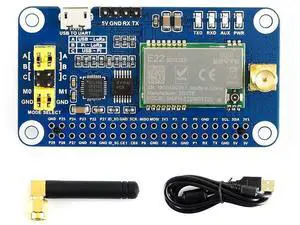 Waveshare SX1262/SX1268 LoRa HAT, Compatible with Raspberry Pi 5/4B/3B/Zero/Zero W/Zero 2W/Pico/Pico W/Pico WH, UART Interface, SX1262 915M LoRa HAT