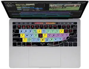 KB Covers Final Cut Pro X QWERTY Keyboard Cover with MacBook Pro Touch Bar (Late 2016) 19116