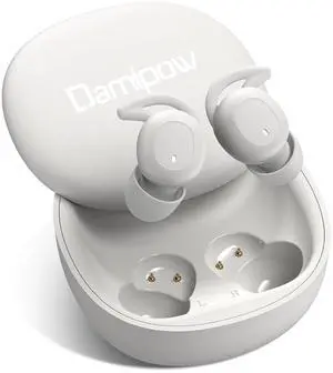 Damipow Wireless Sleep Earbuds, Bluetooth 5.3 Noise Blocking Sleep Headphones for Side Sleepers, Invisible Sleep Earphones Women Men for Sleeping, Snoring, Work and Traveling, 2024 Version (Ivory)