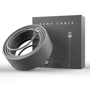Zinweyton Starlink Cable Gen3 30FT/10M for Starlink Gen 3 Standard Kit, Replacement Extension Star Link V3 Cable Waterproof Grey