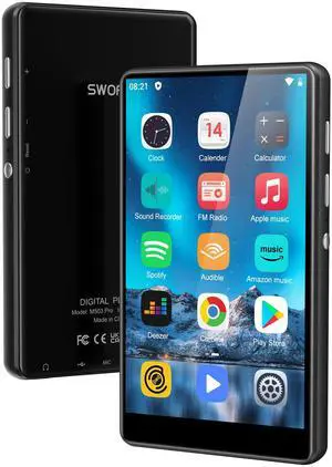 80GB Music Player, Mp3 & Mp4 Player with Bluetooth and WiFi with 4" IPS Touch Screen Digital Audio Players, M503 Pro Spotify Player with Amazon Music, Audible, Chrome Browser, Support Up 512GB