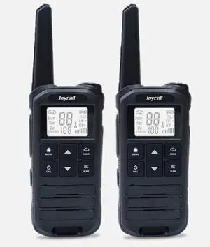 Joycall Long Range Walkie Talkies for Adult with NOAA Weather Alert Portable Walkie Talkies Rechargeable 22 Modifiable FRS Two Way Radios with Charger Cable &1400mAh Li-ion Battery (Black)