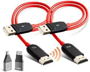 INVERSE NET Wireless HDMI Transmitter and Receiver 50M/165FT,Wireless HDMI Extender,2.4G/5G Plug&Play Portable HDMI Wireless,for Streaming Video and Audio to Monitor from Laptop/TV Box