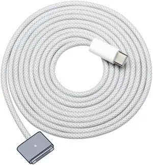 DERLULU USB-C to Magnetic 3 Fast Charging Cable (6.6 ft/2 m), USB C Cable Compatible with MacBook Air (15''/13'' M3 2024, 15" M2 2023, 13" M2 2022), MacBook Pro (16"/14" 2023/2021), Space Gray