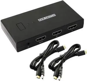 HDMI KVM Switch 2 Port,HDMI 2 in 1 Out Switch Selector,HDMI Video Sharing Adapter Manual Switcher with 4 USB Hub,4k×2K@30hz Resolution,for 2PC,Monitor,Printer,Keyboard,Mouse Control
