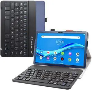 Bige for Lenovo Tab M10 Plus (3rd Gen) Keyboard Case,PU Leather Cover with Romovable Keyboard for Lenovo Tab M10 Plus 3rd Gen TB125FU 10.6" Tablet,Blue