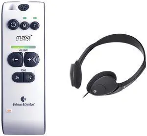 Bellman Audio Maxi BE2020 Wireless Personal Hearing Amplifier with 71dB Amplification - INCLUDES - Headphones