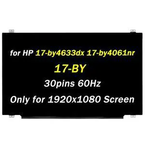 Replacement for HP 17-by4633dx 17-by4061nr NV173FHM-N41 06HY1W 99D49 099D49 FHD 1920x1080 30pins 60Hz 17.3" LED LCD Non-Touch Screen Display Panel (Only for Non-Touch Screen)