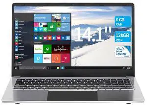 SAIWAN 14.1" laptops,Ultral Light Laptop Computer,6GB RAM,128GB Storage(64GB eMMC+ 64GB Card),with Celeron Processor (up to 2.4 GHz),1920x1080 FHD,Webcam, WiFi,Mini HDMI, USB,8000mAh(Dark Grey) SAIWAN 14.1" laptops,Ultral Light Laptop Computer,6GB RAM,128GB Storage(64GB eMMC+ 64GB Card),with Celeron Processor (up to 2.4 GHz),1920x1080 FHD,Webcam, WiFi,Mini HDMI, USB,8000mAh(Dark Grey)
