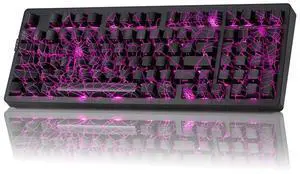 ZORNHER ZH980 Wireless Mechanical Gaming Keyboard,95% Black Hot-Swappable Custom Creamy Keyboard with Number Pad,Shine Through IMD PBT Keycaps,Pre-lubed Linear Switches,RGB Backlit,2.4GHz/USB-C/BT5.0