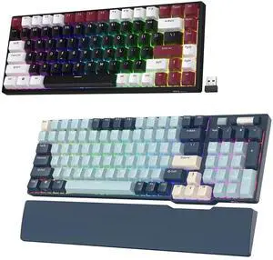 RK ROYAL KLUDGE RK96 LMT Forest Blue & RK84 LMT Americano Black Bundle