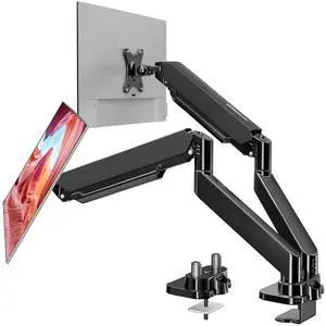 HUANUO Dual Monitor Mount for 40 inch Ultrawide Screens up to 33 lbs, Heavy Duty Monitor Arm with Full Motion Adjustment, Dual Monitor Arm with Tilt, Swivel, Rotation, VESA 75x75 or 100x100mm