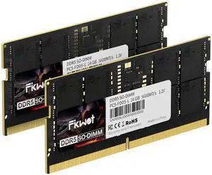 Fikwot DDR5 RAM 48GB Kit (2x24GB) 5600MHz CL40 1.1V SODIMM 262 Pin Intel AMD Compatible Laptop Memory for Gaming and Professional Use