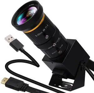 IFWATER HDMI USB Webcam 4K Camera Simultaneous Output Video Conference 10X Optical Zoom Lens Close up Computer Web Cam for Webcast Industrial Inspection Education Training Camera