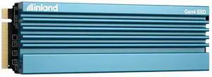 INLAND 2TB Gaming Performance Plus NVMe Internal Gaming SSD Solid State Drive with Heatsink Optimized for PS5 - Gen4 PCIe, M.2 2280, DRAM Cache, 176-Layer TLC 3D NAND Flash, Up to 7000MB/s