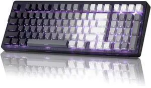 Zornher ZH980 Wireless Mechanical Gaming Keyboard,95% Black & White Hot-Swappable Custom Creamy keyboard With Number Pad,Lighted Up PBT Keycaps,Pre-lubed Linear Switches,RGB Backlit,2.4GHz/USB-C/BT5.0