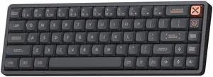 IQUNIX Magi65 Low Profile Mechanical Keyboard Wireless 65% Keyboard Ultra Slim for Creamy Typing, Hot Swappable, RGB Backlit, PBT Keycaps, Aluminum Case, BT/2.4G/USB-C, for Mac/Windows (Shadow Black)