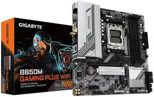 GIGABYTE B650M Gaming Plus WiFi AM5 LGA 1718 AMD B650 M-ATX, DDR5, PCIe 4.0 M.2, PCIe 4.0, USB 3.2 Gen 1 Type-C, Wi-Fi 6E, 2.5GbE LAN