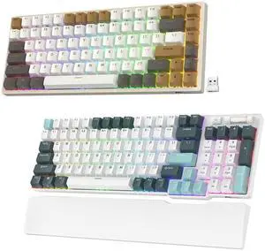 RK ROYAL KLUDGE RK96 LMT Camp Green & RK84 LMT Macchiato White Bundle