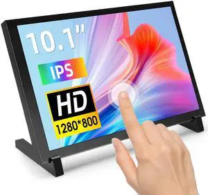 ELECROW Touchscreen Monitor 10.1 inch Touch Screen IPS 1280x800 LCD Display Small Monitor Compatible with Raspberry Pi Jetson Nano PC