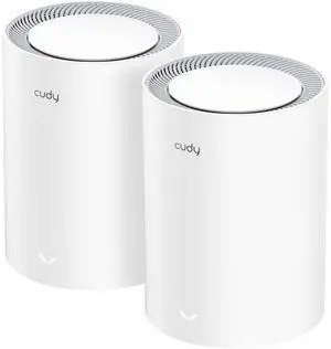 Cudy Dual Band BE3600 WiFi 7 Wi-Fi Mesh System, 3.6 Gbps 160 Mhz, Coverage up to 4,800 Sq.ft, 3 Gigabit Ports, Multi-VPN Compatible, Cudy APP Control(M3600 2-Pack)