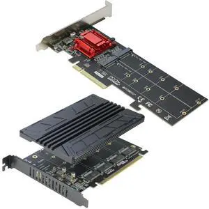 Dual NVMe PCIe Adapter + Quad NVMe PCIe Adapter